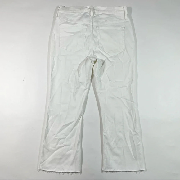 New J Crew 9” Demi Boot Crop Jeans White Wash Size 33 - Picture 4 of 11